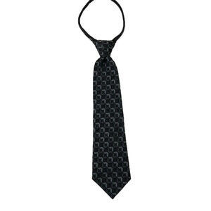 Boy's Caryzmsa black & silver zipper tie